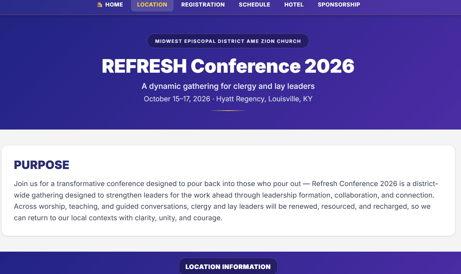Refresh 2026 registration platform